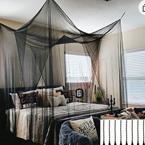 4 Corner Mosquito Net Canopy Bed Curtains